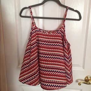 Printed crop tank top